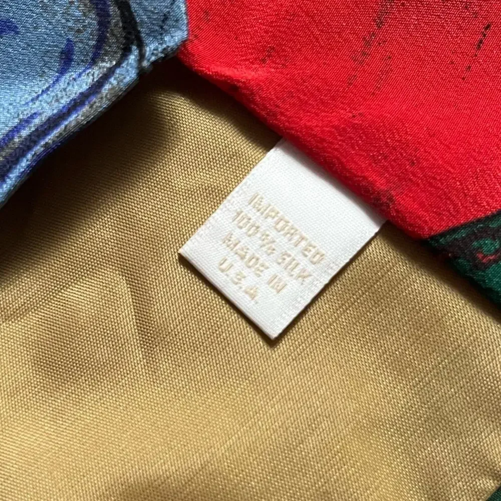 Vintage 90s Perry Ellis 100% Silk Cafe Men’s Tie